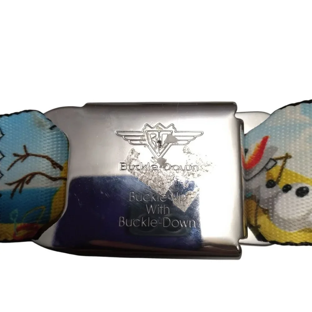 Buckle Down Disney Frozen Olaf Seatbelt Belt Adjustable Colorful  24-38 Inch